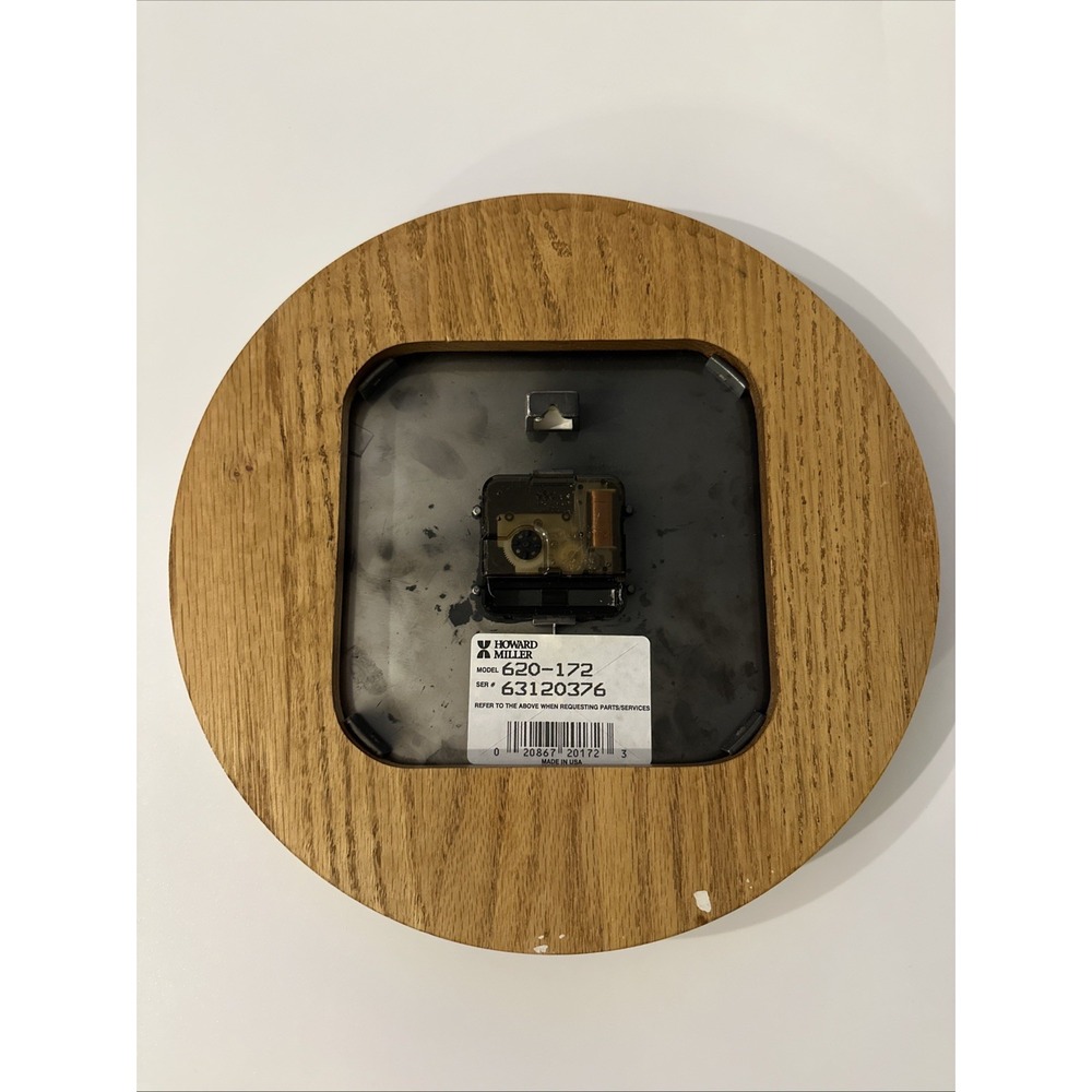 Howard Miller 620-172 Round Wall Clock Wood Frame Elegant for PARTS NOT WORKING - Picture 3 of 4